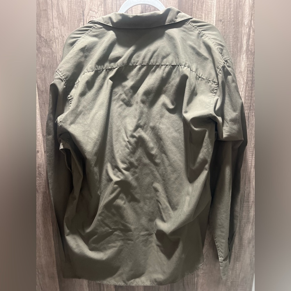RVCA Men's Olive Green Long Sleeve Shirt Jacket XL EUC - Picture 5 of 7